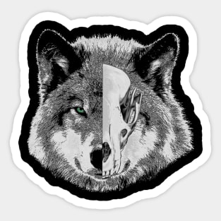 Wolf Skull Sticker